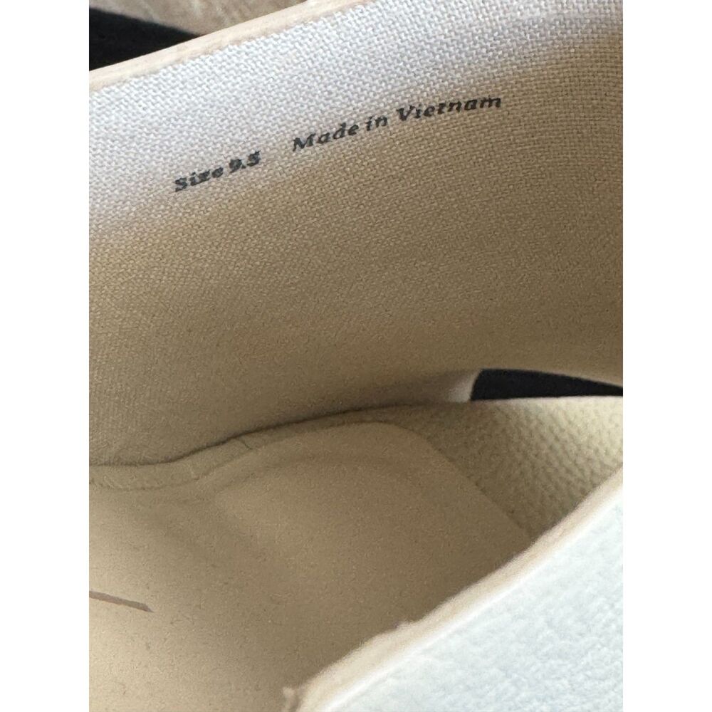 Dolce Vita Emol Off White Leather Studded Platform Mule Heels 9.5